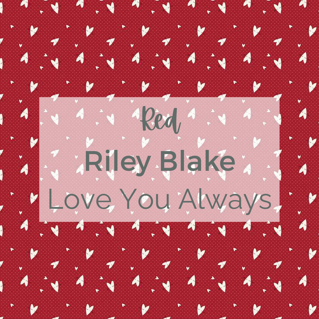 Love You Always Red by Sandy Gervais for Riley Blake Designs- Cotton, Quilting Fabric by the Yard