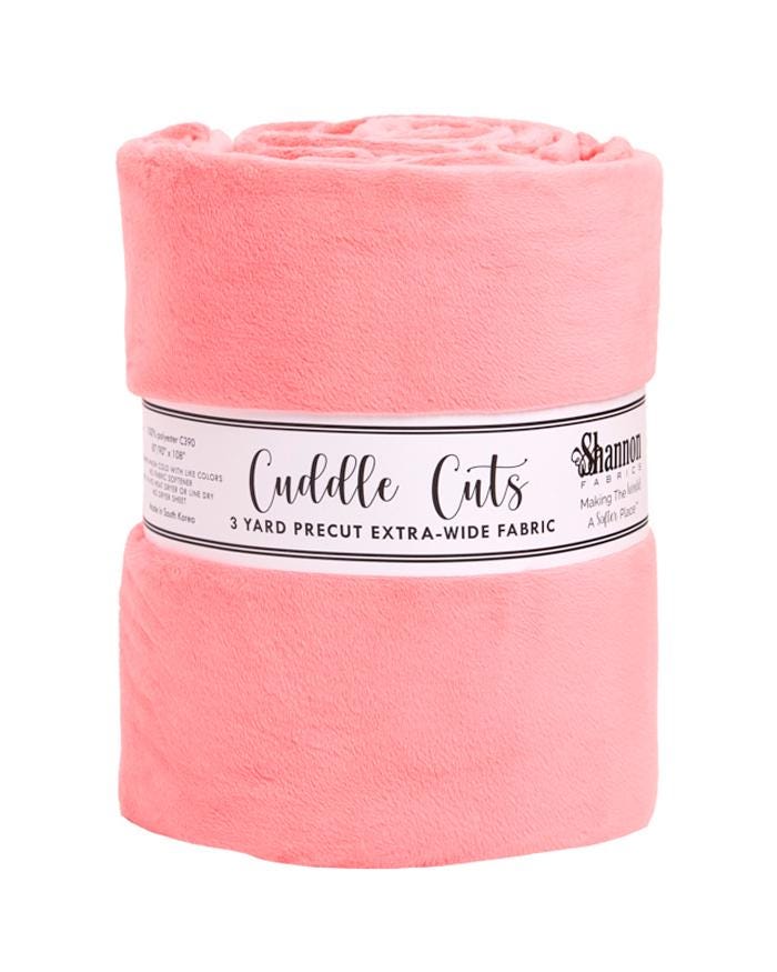 3 Yard Cuddle3 Minky 90" Cut, Quilt Backs 13 colors to choose from.