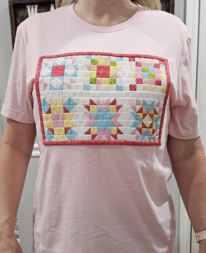 Patchwork Quilt Block Shirts 1 panel Half-Inch Finished EasyPiecing Grid by Ten Sisters Handicraft Printed foundation Quilting & Sewing Grid
