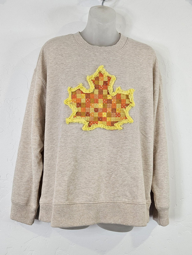 Fall Leaf Shirts 1 panel Half-Inch Finished EasyPiecing Grid by Ten Sisters Handicraft Printed foundation Quilting & Sewing Grid