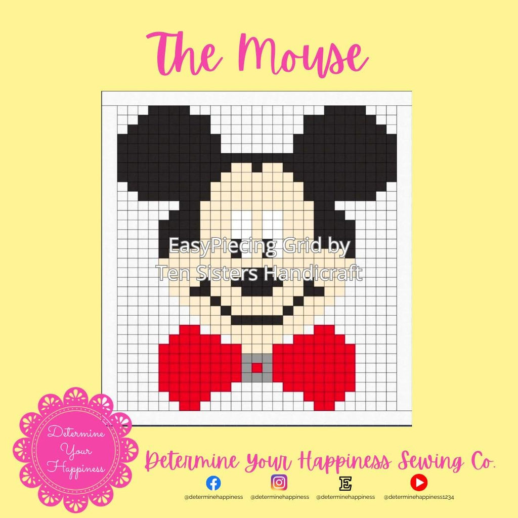 THE Mouse Quilt Pattern - Beginner Friendly, Easy Foundation Piecing, Includes EasyPiecing Grid