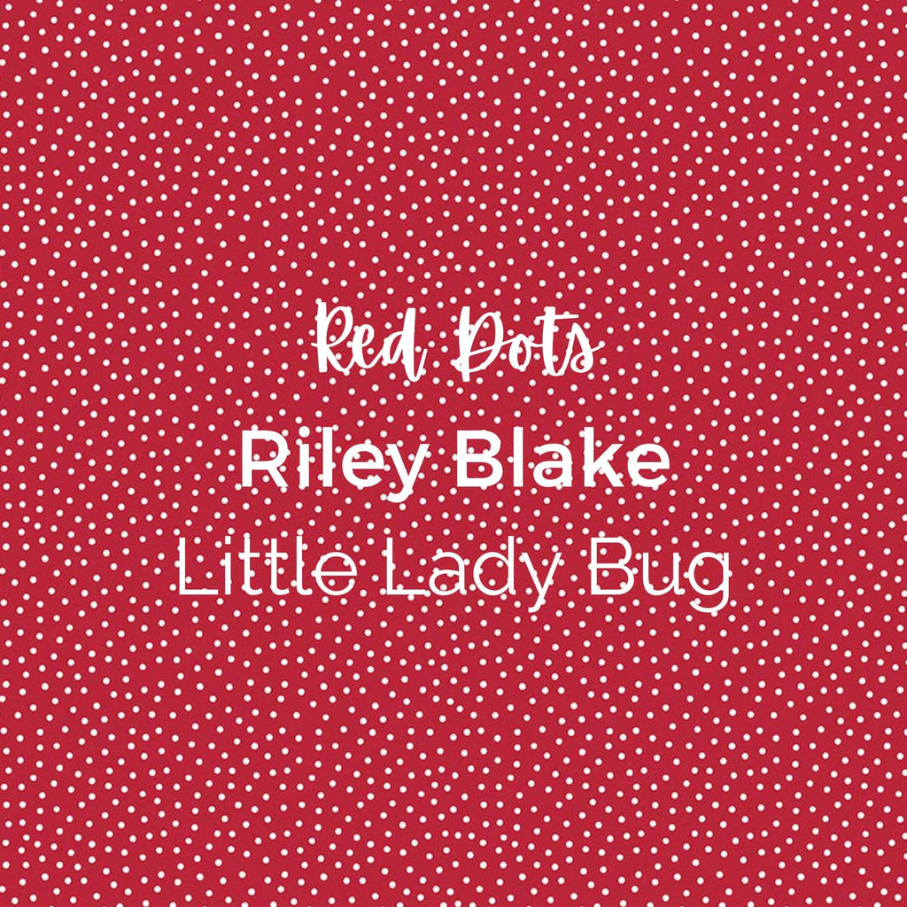 Little Ladybug Dots (Red) Fabric - Riley Blake Cotton, Quilting Fabric by the Yard